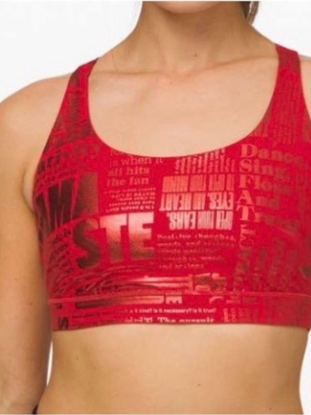 lululemon athletica Red Graphic Sports Bra